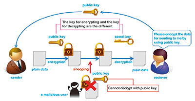 Figure 2. Public-key cryptography.